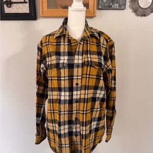 RedHead Men's Mustard and Black Plaid Shirt